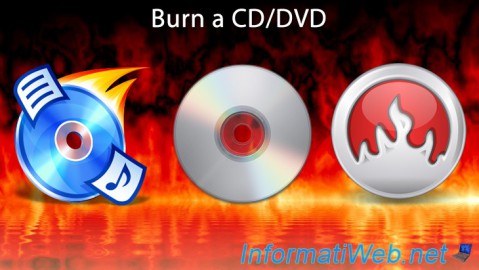 Burn a music CD, a data CD/DVD or a CD/DVD from an ISO file