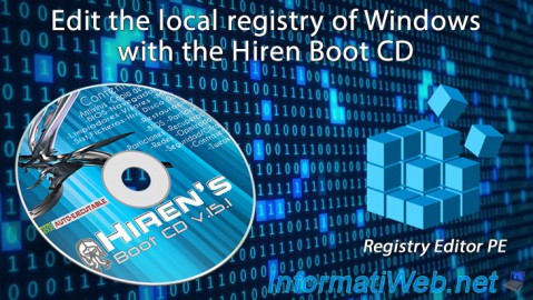 Edit the local registry of Windows with the Hiren Boot CD (HBCD)