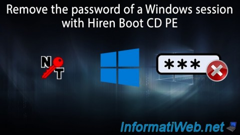 Remove the password of a Windows session with Hiren Boot CD PE