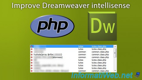 Improve Dreamweaver intellisense