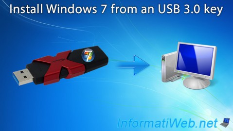 Install Windows 7 from an USB 3.0 key (plugged into an USB 3.0 port)