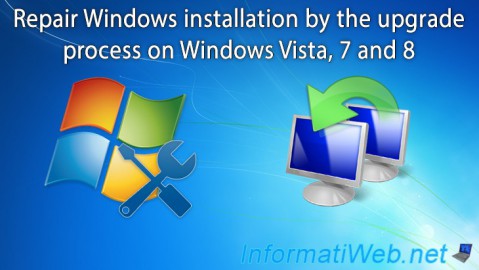 Repair Windows installation by the upgrade process on Windows Vista, 7 and 8