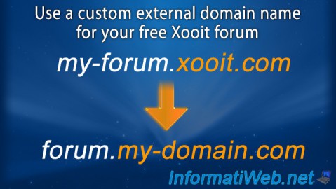Use a custom external domain name for your free Xooit forum