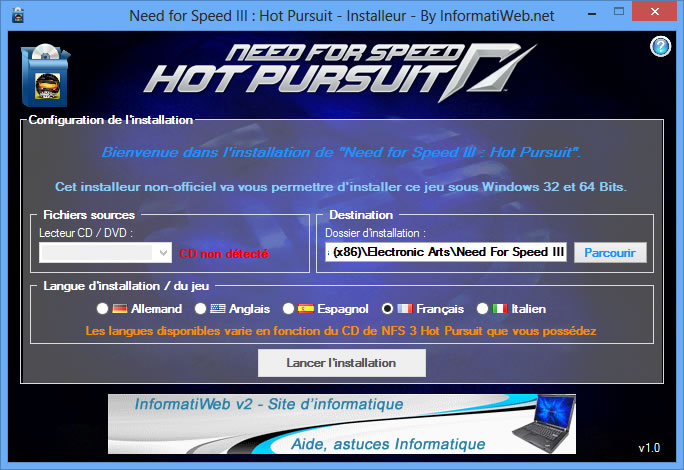 NFS III : Hot Pursuit Installer