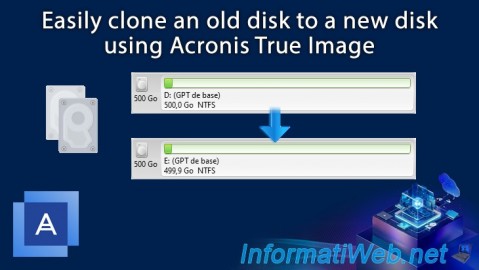 Acronis True Image - Clone a disk (automatic mode)