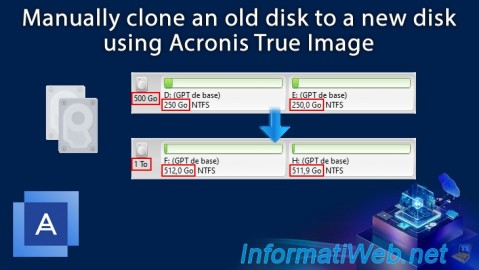 Acronis True Image - Clone a disk (manual mode)