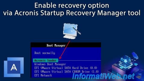 Acronis True Image - Enable recovery option