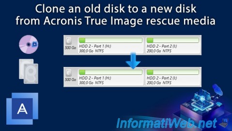 Clone an old disk to a new disk from Acronis True Image (Cyber ​​Protect Home Office) rescue media
