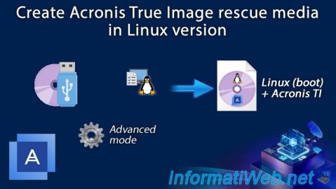 Create Acronis True Image (Cyber ​​Protect Home Office) rescue media in Linux version