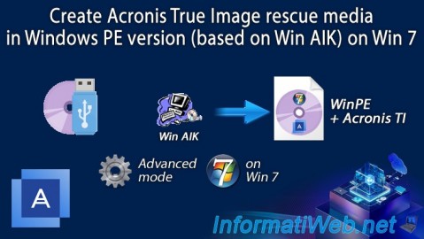 Acronis True Image - Rescue Media - Create media (Win PE version) on Win 7