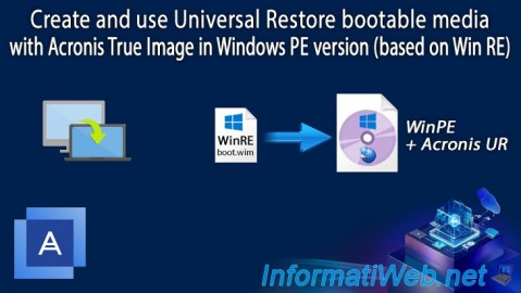 Acronis True Image - Universal Restore Media - Create media (Win PE version based on Win RE)
