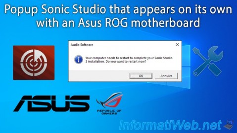 Asus ROG - Popup Sonic Studio that appears by itself