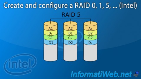 Create and configure a RAID 0, 1, 5, ... (Intel)