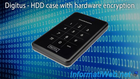 Digitus - HDD case with hardware encryption for 2.5" hard drives or SSD