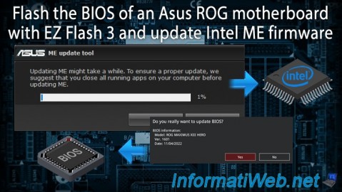 Flash the BIOS of an Asus ROG motherboard and update Intel ME