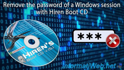 Remove the password of a Windows session with Hiren Boot CD