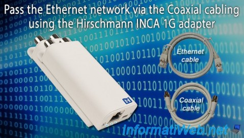 Pass the Ethernet network via the Coaxial cabling using the Hirschmann INCA 1G adapter