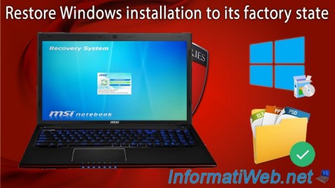 Restore your MSI laptop's Windows installation to its factory state