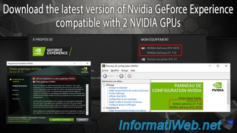 Nvidia GeForce Experience - Download the version compatible with 2 GPUs