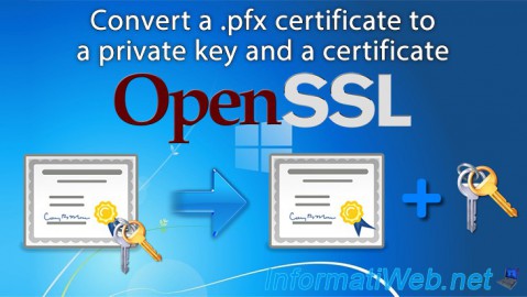 OpenSSL - Convert a .pfx certificate to a private key and a certificate