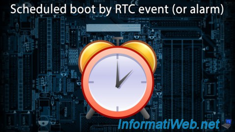 Scheduled boot by RTC event (or alarm)