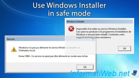 How to start Windows Installer in safe mode