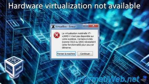VT-x/AMD-V hardware virtualization is not available on your system with VirtualBox