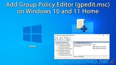 Windows 10 / 11 - Add GPO editor (gpedit.msc) on Windows Home