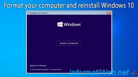 Windows 10 - Formatting and reinstalling