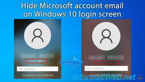 Windows 10 - Hide Microsoft account email on login screen