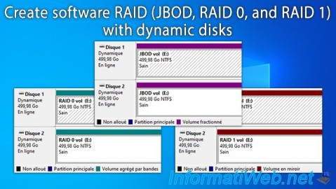 Windows 11 / 10 / 8.1 / 8 / 7 - Create a software RAID with dynamic disks